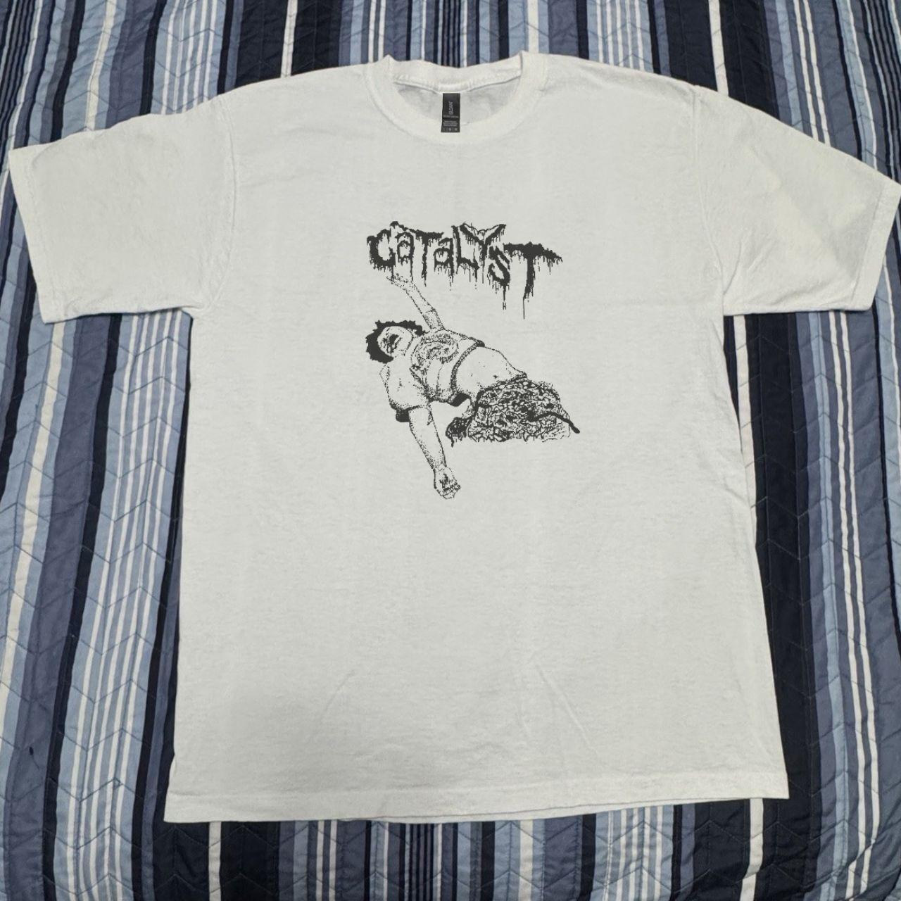 White And Black Catalyst Band Tee